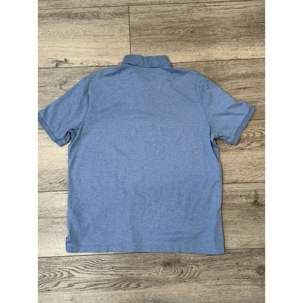 Polo Ralph Lauren Shirt Mens Size Large Blue Solid flesh pony Classic Fit Preppy